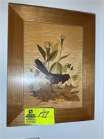 DECORATIVE WOODEN INLAY WALL ART 13IN X 16 IN
