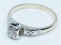 White Gold Vintage Diamond Engagement Ring