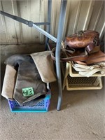 Womens western boots, leather purses, and other