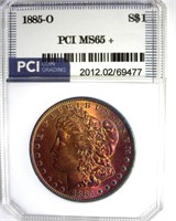 1885-O Morgan PCI MS65+ Golden Purple