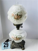 Vintage Gone with The Wind Milk Glass Lamp