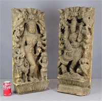Pair of Asian Carved Panels