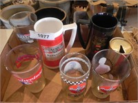 Vintage Glasses - Beer (Michelob) and Coke
