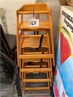 (5) Wood High Chairs