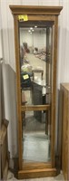 Wooden glass mirror display case measures