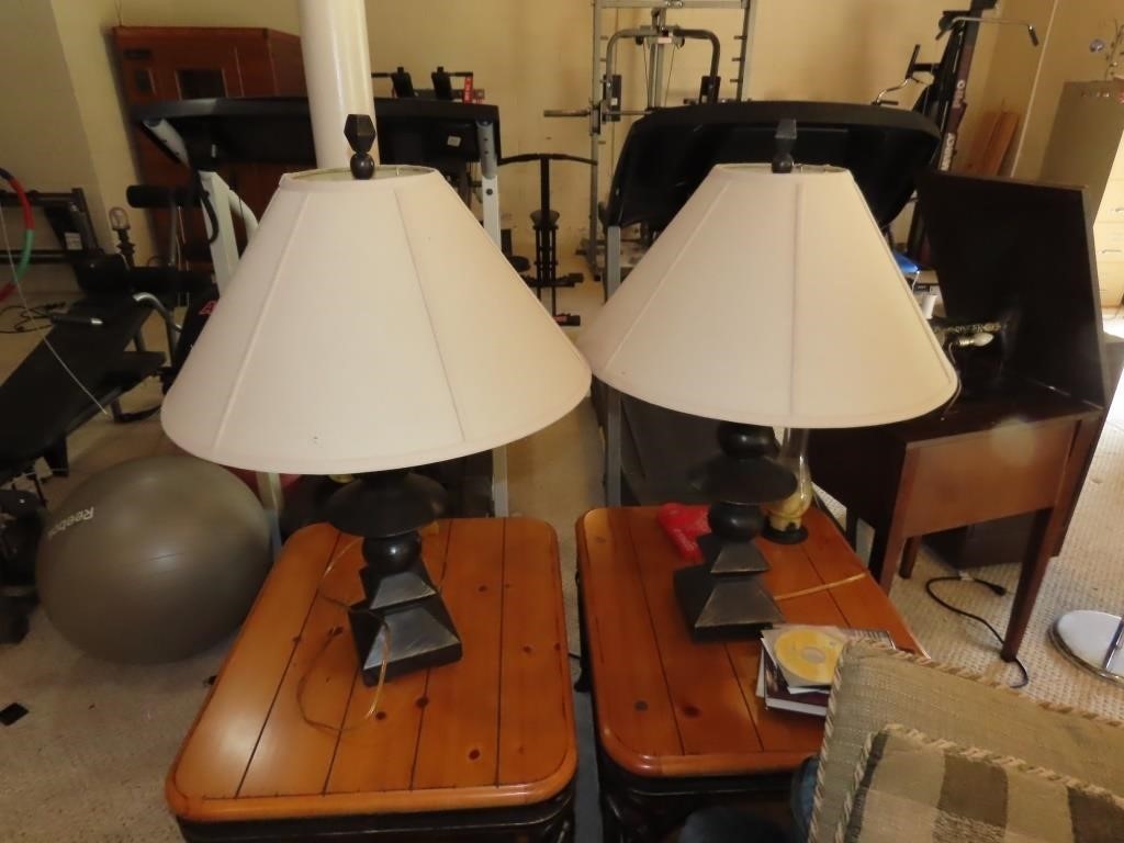 2 Metal Table Lamps