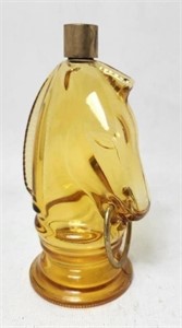 AVON Amber Glass Horse Perfume Bottle 1970s