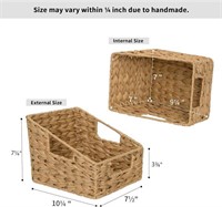 Wicker Storage Baskets for Organizing, 2-Pack