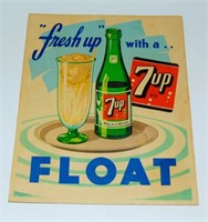 7UP SODA POP ADVERTISING SIGN LADY on FRONT (1948)