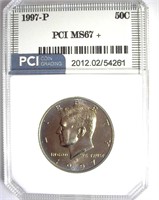 1997-P Kennedy MS67+ LISTS $185