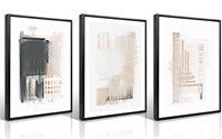 Set of 3 13x17!frMed canvas wall art