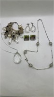 Clear Crystal Jewelry Lot