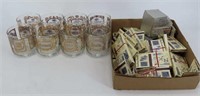 TWA Collectors Set of Glasses, NKP Matchbooks