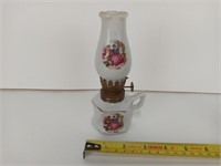 Vintage Elvin Hand Painted Miniature Lamp