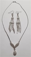 EVENING NECKLACE WITH EARRINGS