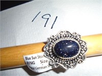 blue sun stone sz 9 ring