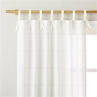Grid Lines Curtain Panel Cream/Dark Gray