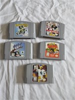 Nintendo 64 Game Cartridges - Pokemon, NFL