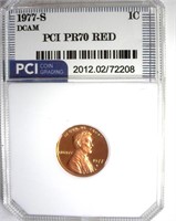 1977-S Cent PR70 DCAM RD LISTS $1800