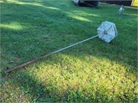 Vintage aluminum birdhouse & pole