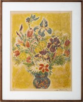 Ira Moskowitz Floral Still Life Lithograph