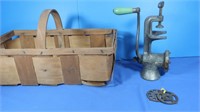 Antique "Best Made" Grinder w/Basket