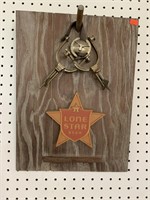 LONE STAR BEER ADVERTISING SIGN W/ SPURS -