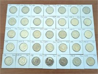 Collection of 35 Kennedy Half dollar coins in