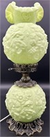 Beautiful Fenton Green Custard Poppy GWTW Lamp Uv
