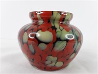 Czech Bohemian  Art Glass Jar
