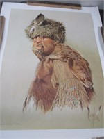 Bob Moline Signed and Numbered "Fur Traper" Print