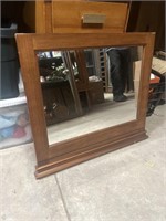 Wood framed mirror