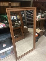 Wood framed mirror