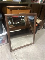 Wood framed mirror