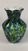 Fenton Murrhina Art Glass Vase