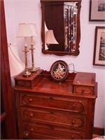 Early Victorian walnut  dresser  with two