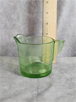 GREEN DEPRESSION GLASS MEASURING CUP
