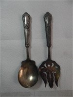 Large Sterling Silver Serving Spoon & Fork