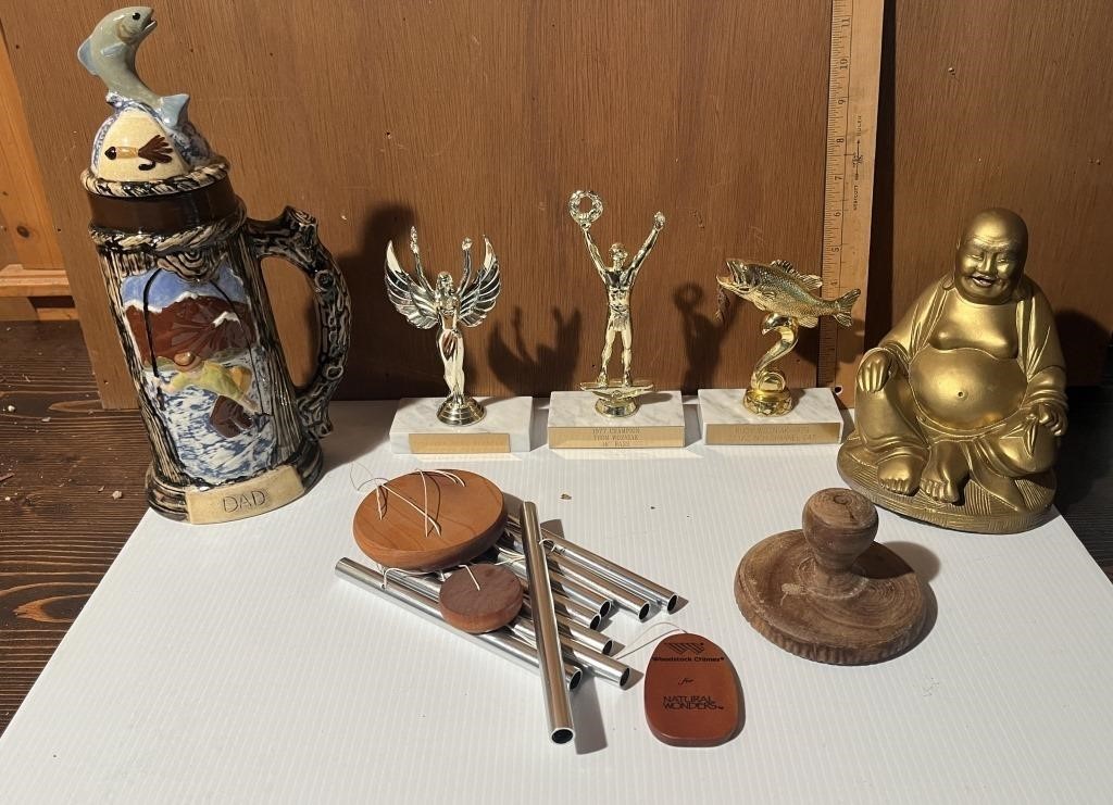 Stein-Buddha- Butter Mold-Wind Chimes-Trophies