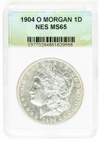 Coin 1904-O Morgan Silver Dollar-NES-MS65