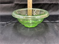 6 inch Vaseline glass bowl by Anchor Hocking