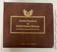 (41) 22KT GOLD REPLICAS OF U.S. STAMPS BOOK