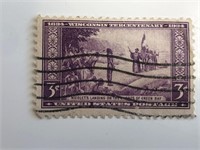 1934 3c Wisconsin Tercentenary Stamp