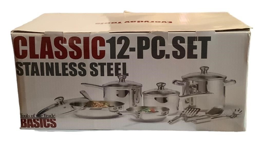 Classic 12-Piece Stainless Pot&Pan Set
