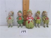 Set of 5 Japanese Porcelain Figurines