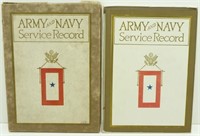 1918 Army and Navy Service Record Book - Book is