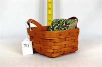 1993 SWEET BASIL BOOKING BASKET WITH 6 COASTERS
