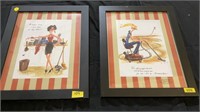 Wild Women Framed pictures,  lot of two pieces
