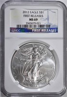 2012 AMERICAN SILVER EAGLE NGC MS69