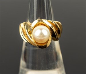 Jewelry 14kt Yellow Gold Pearl Ring